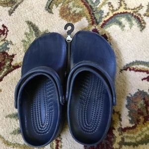 BRAND NEW NAVY CROCS!!